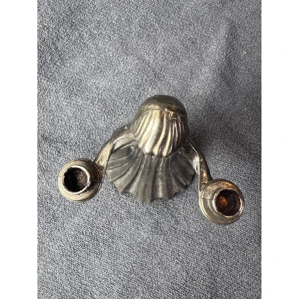 Vintage Choir‎ Girl Candle Holder Made in Italy Smiling Silver Tone Metal 3.5x3